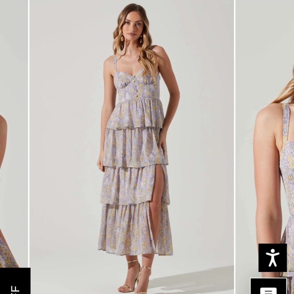 Astr the label midsummer tiered dress in lavender